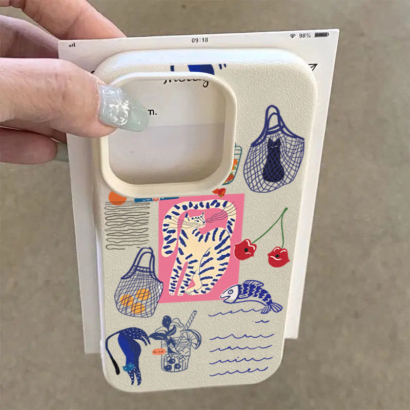 Cute Cherry Cat Print Phone Ca - Perfume Pure Xs recension och pris